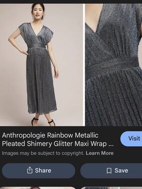 Anthropologie Moullinette Soeurs Navy Blue Wrap-Front Evening Dress